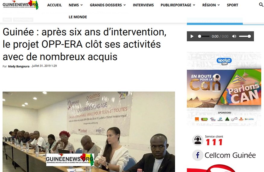 Guinée : après six ans d’intervention, le projet OPP-ERA clôt ses activités avec de nombreux acquis